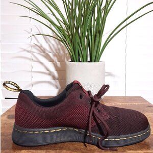 Ox Blood Color Dark Red Cavendish Dr Martens Knit Oxford Shoes M7 W8.5